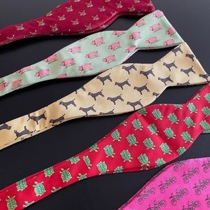 Southern Proper (and R. Hanauer) Animal Print Silk Bow Ties